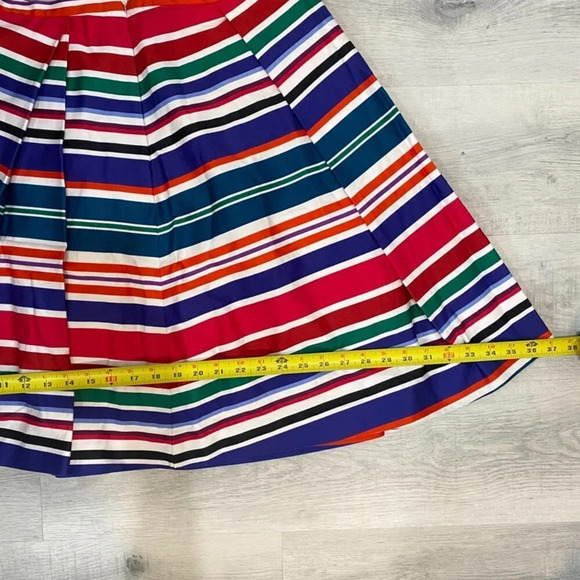 Pink Tartan Striped Flare  Skater Skirt Size 10 - Picture 11 of 11